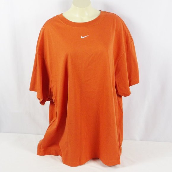 Nike Loose Fit Plus Size Orange Boyfriend  Short Sleeve Tee Shirt 2X NWT - Picture 2 of 6